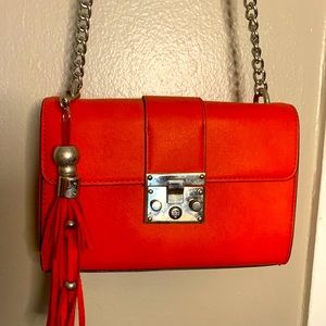 Red Purse with Silver Details and Tassel